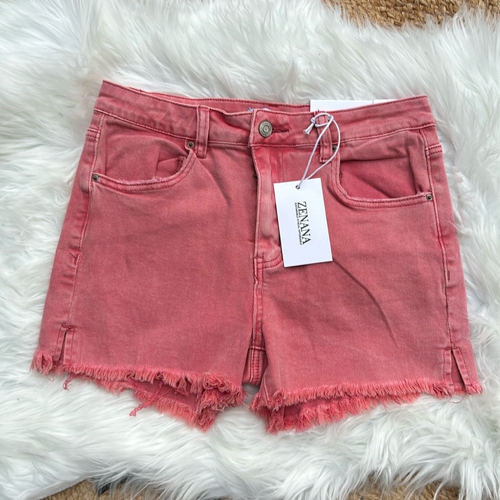 ZENANA ASH PINK SHORTS NWT
